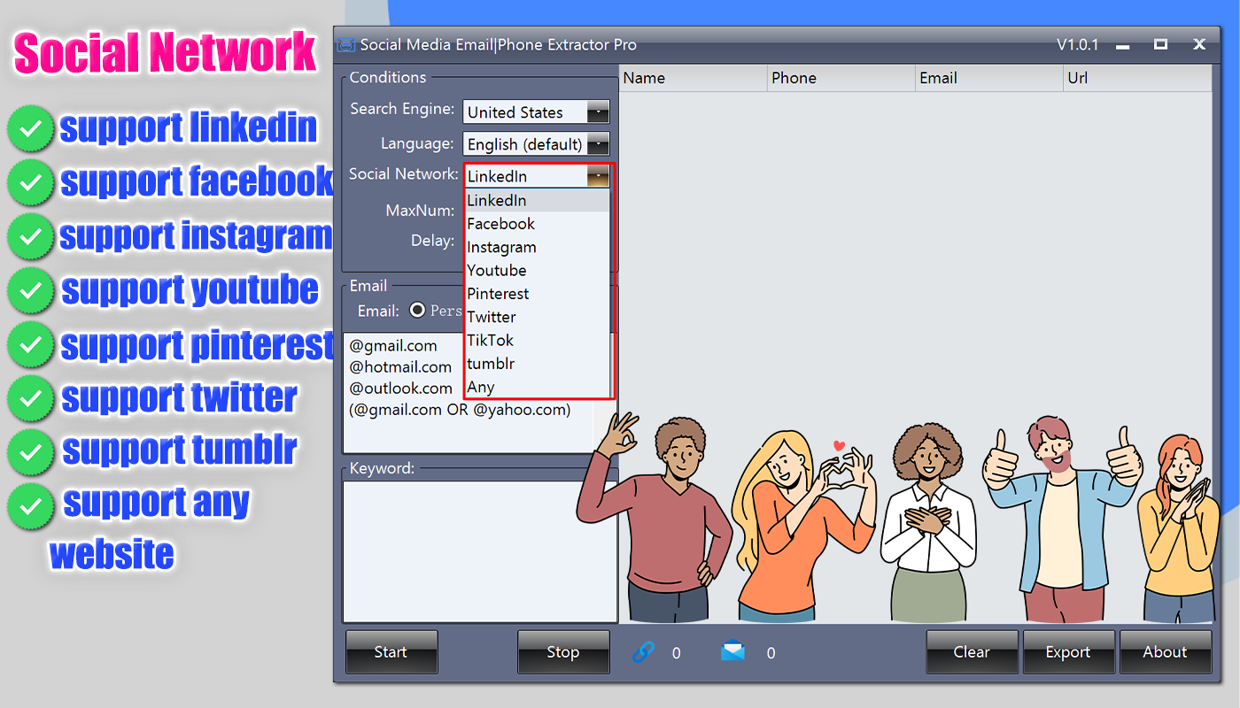 Social Media Emails|Phones|Any Bulk Scrape & Extractor Pro 5.2.2