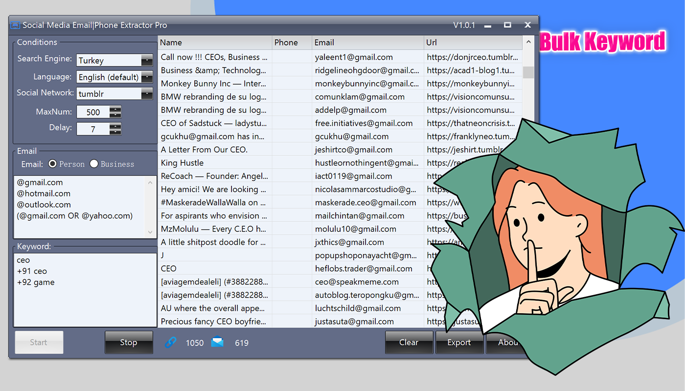 Social Media Emails|Phones|Any Bulk Scrape & Extractor Pro 5.2.2