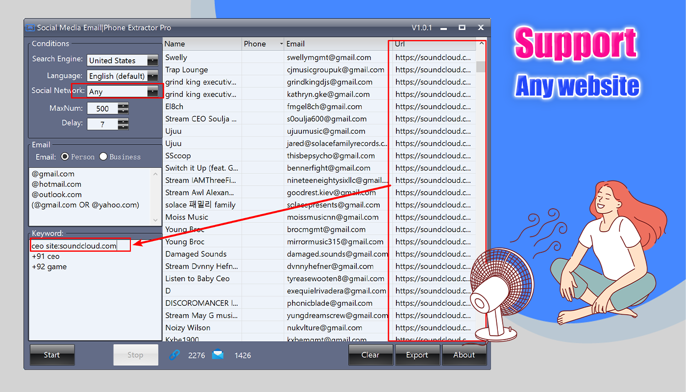 Social Media Emails|Phones|Any Bulk Scrape & Extractor Pro 5.2.2