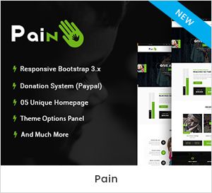 Pain - Charity & Fundraise Non-profit WordPress Theme