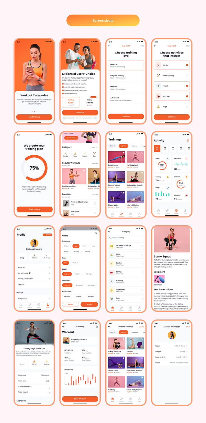 Grace Gym - Fitness Flutter App Ui Template - 6