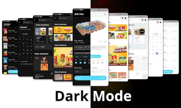 Milk Subscription Flutter App UI Kit- Grocery, Water, Vegetables - 1