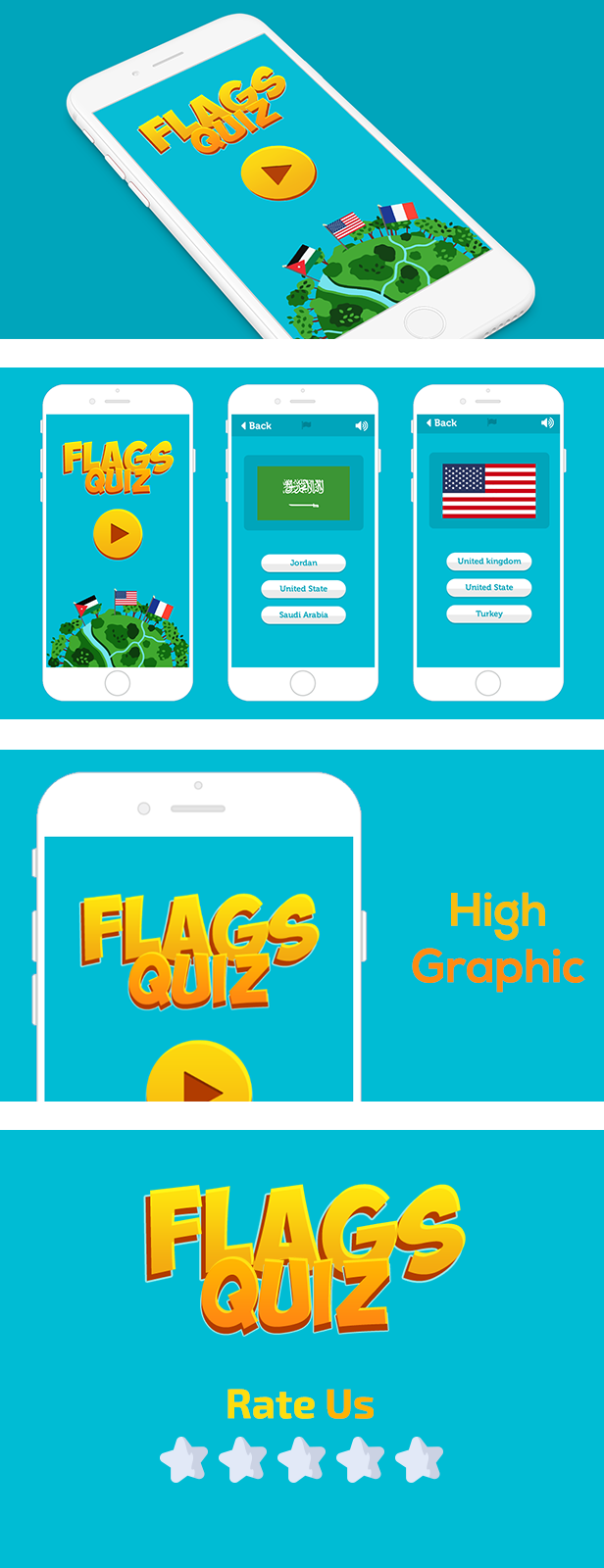 FLAGS QUIZ WITH ADMOB - ANDROID STUDIO & ECLIPSE FILE - Code.market