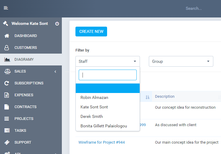 Diagramy - Diagrams and BPMN module for Perfex (Flowcharts, Process diagrams, Org Charts & more) - 4