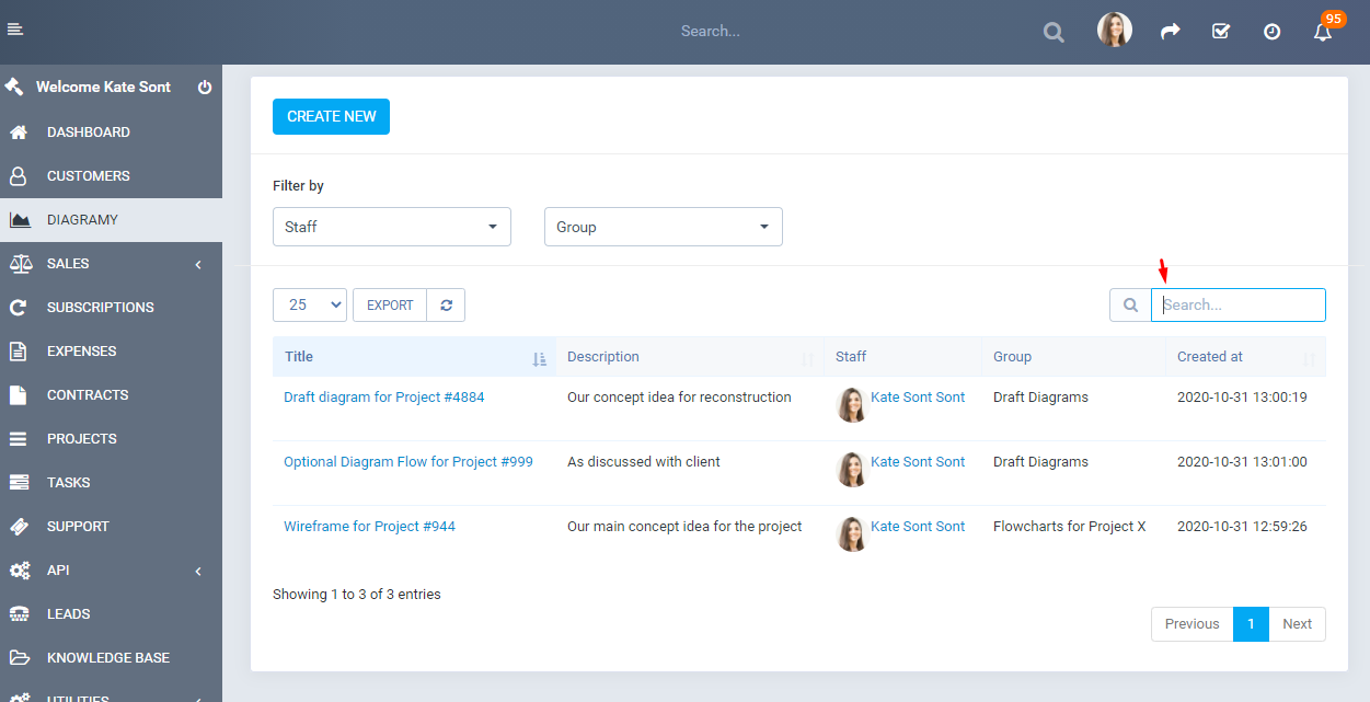 Diagramy - Diagrams and BPMN module for Perfex (Flowcharts, Process diagrams, Org Charts & more) - 6