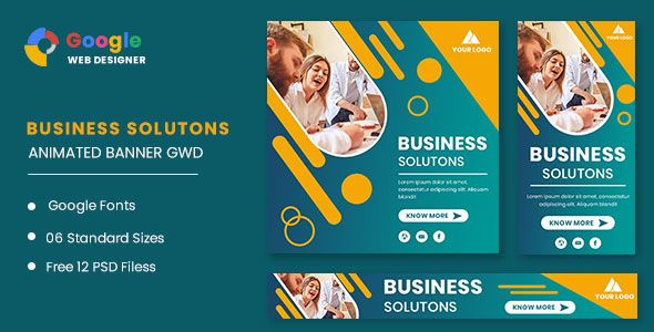 Business Solution Animated Banner GWD    Ad Templates