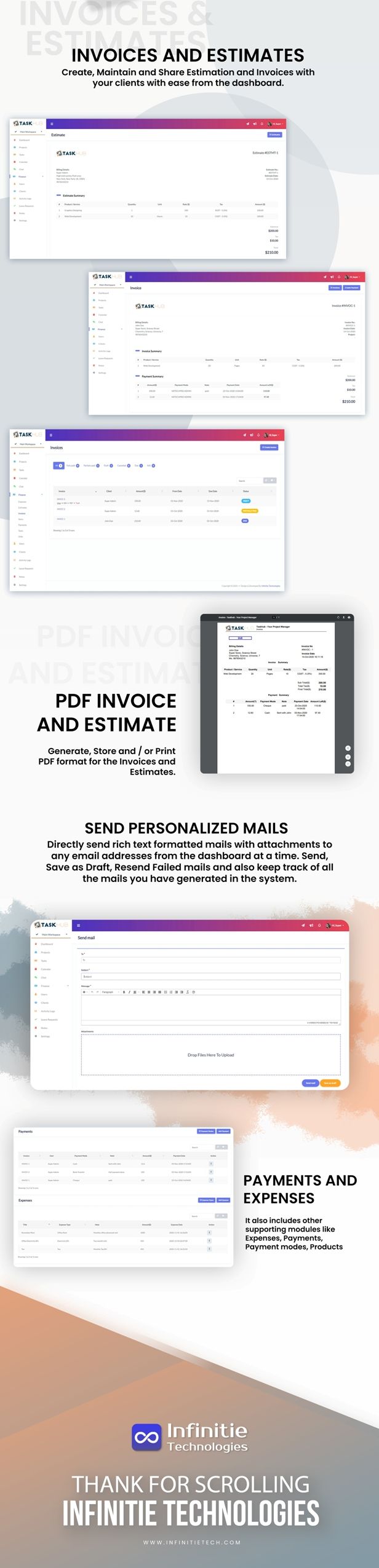 6 - finance-invoices-estimates-payments-expenses-mails - Taskhub SaaS 6 - finance-invoices-estimates-payments-expenses-mails - Taskhub SaaS