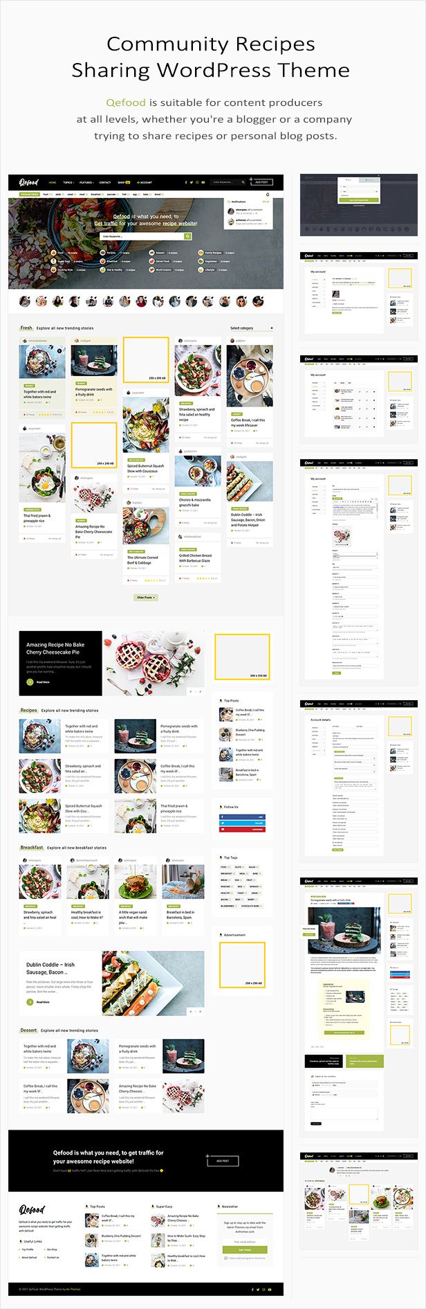 Qefood - Community Sharing WordPress Theme - code.market