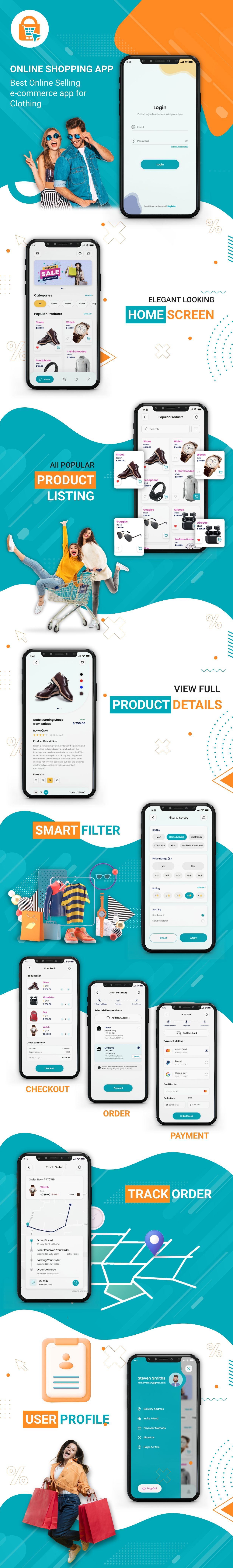 Online Shopping App Template Flutter 3.3 Supported - 1