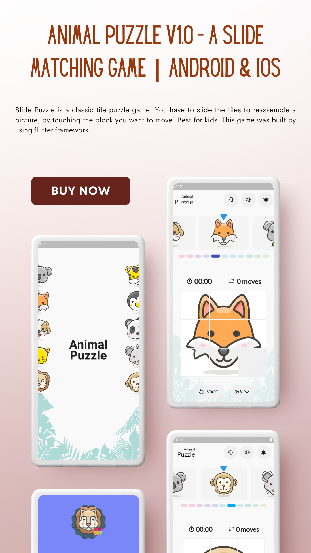 Animal Puzzle v1.0 - A Slide Matching Game | Android & iOS - code.market