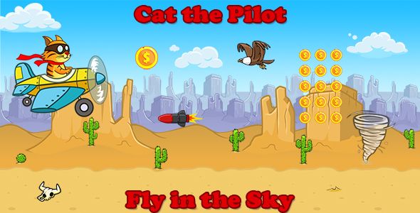 Cat the Pilot: Fly in the Sky