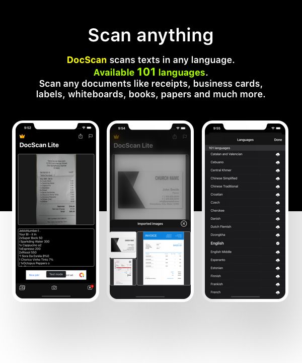 Scanberry, iScanner, Scanner PRO, OCR FREE, OCR iOS, Mister Grizzly, iOS Scanner, Scanner, Document Scanner, iOS Document Scanner, iTranslate, Scancode, Scanplus SDK, iOCR, Arabic