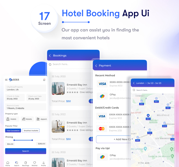 Multikit – Flutter Multipurpose UI Kit | Flutter 3.0 UI kit | Ready to Use | Developer Friendly