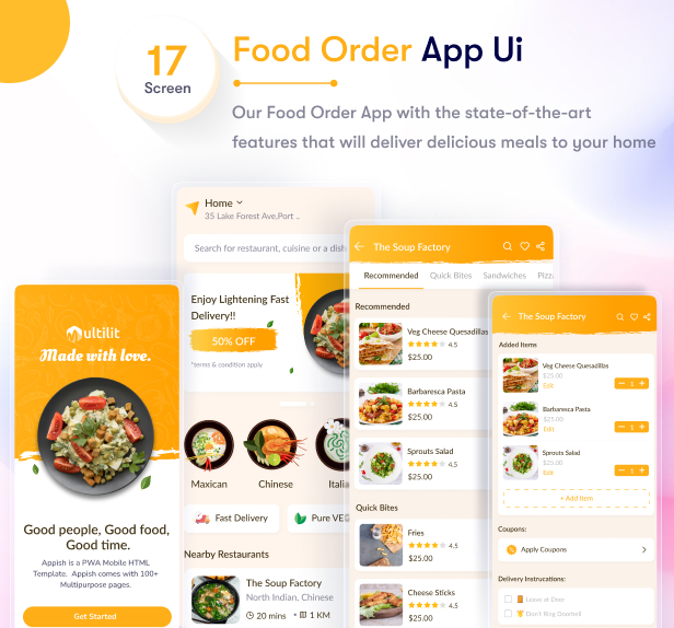 Multikit – Flutter Multipurpose UI Kit | Flutter 3.0 UI kit | Ready to Use | Developer Friendly
