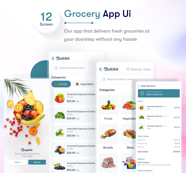 Multikit – Flutter Multipurpose UI Kit | Flutter 3.0 UI kit | Ready to Use | Developer Friendly