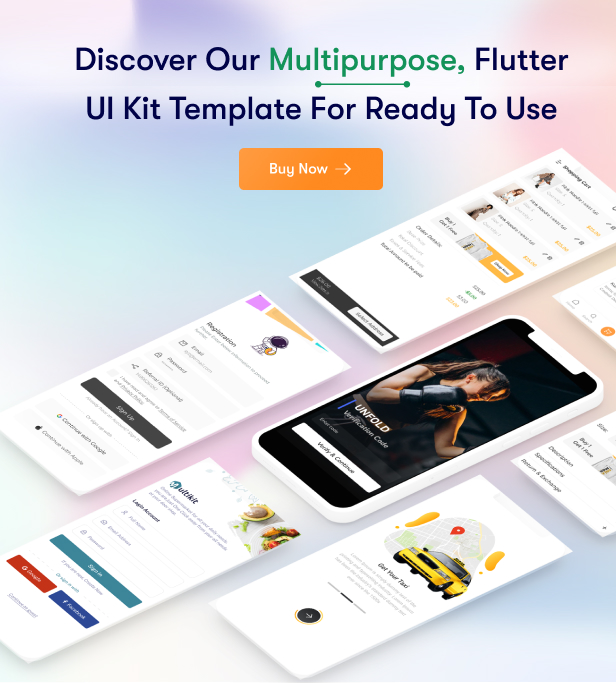 Multikit – Flutter Multipurpose UI Kit | Flutter 3.0 UI kit | Ready to Use | Developer Friendly