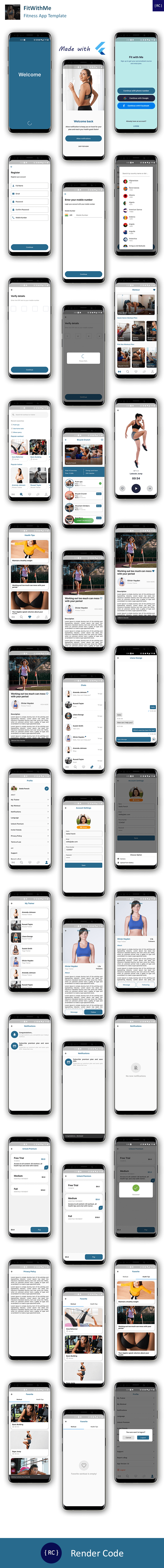Flutter Fitness Workout App Template in Flutter 3 | FitWithMe - 11