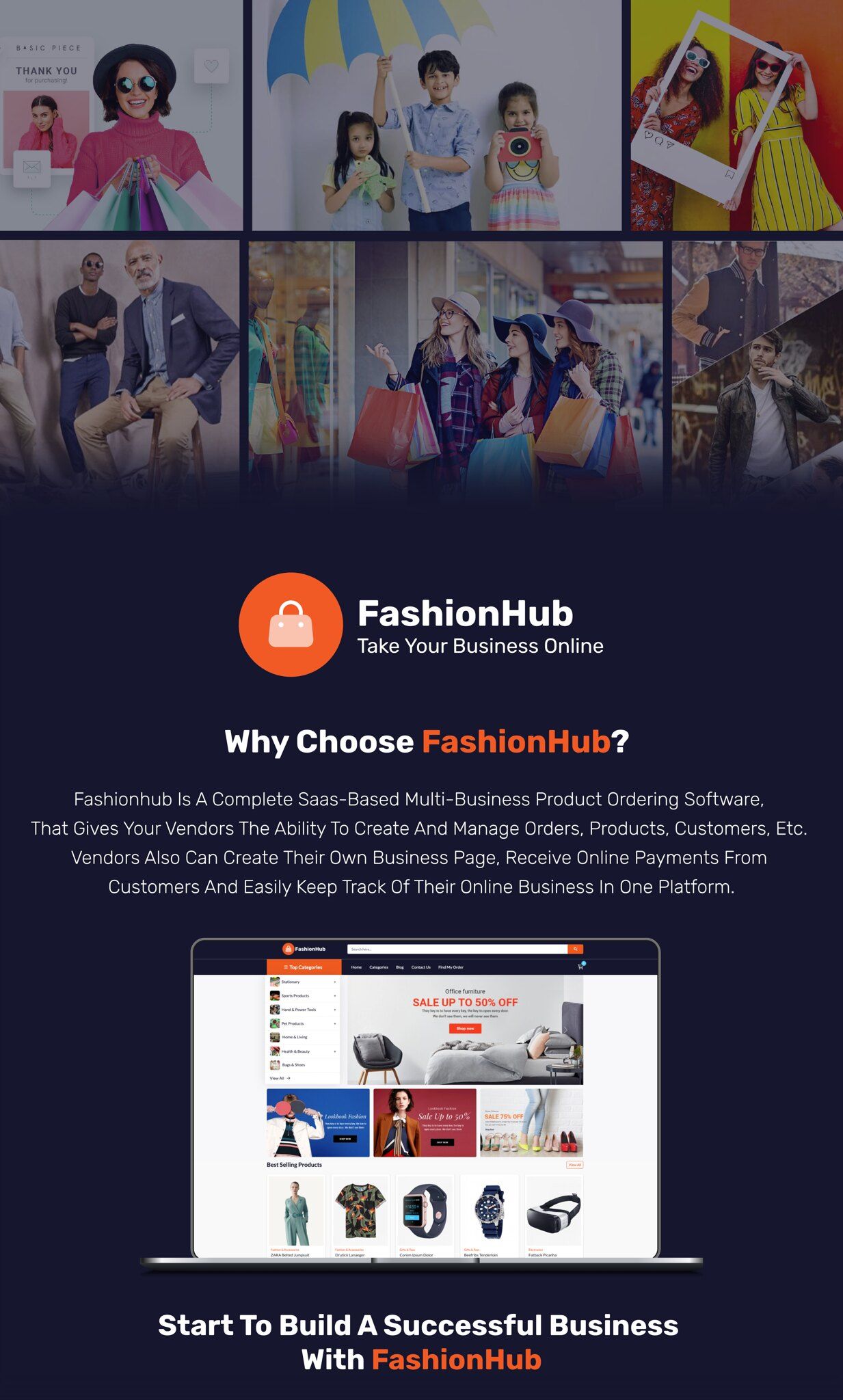 FashionHub SaaS - Multi Vendor SaaS eCommerce Business Website Builder SaaS - 3