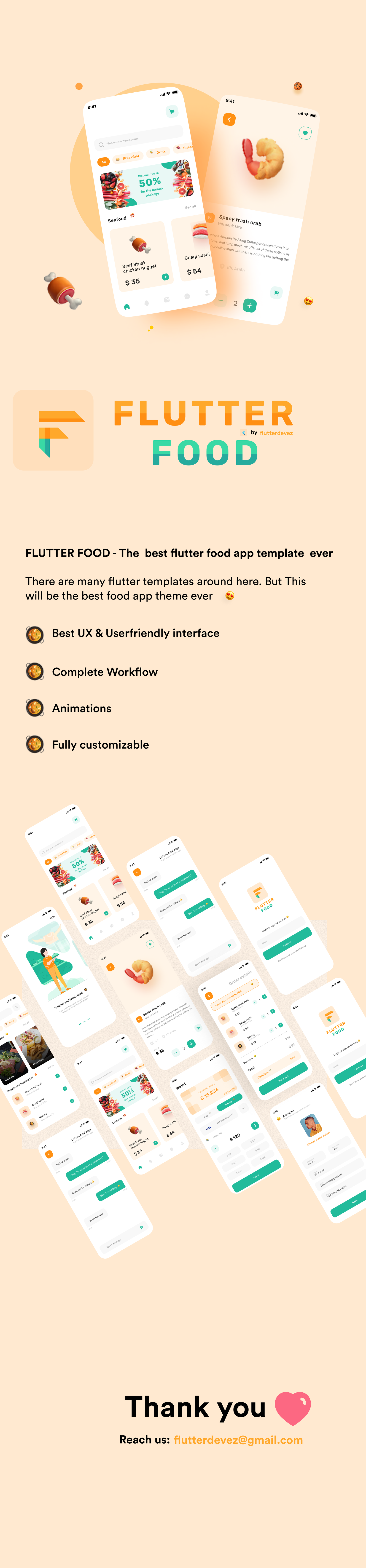 Flutter Food -  The Best Flutter Food Template - 1