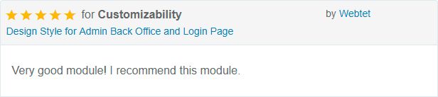 Prestashop Module Design Style for Admin Back Office and Login Page