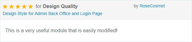 Prestashop Module Design Style for Admin Back Office and Login Page