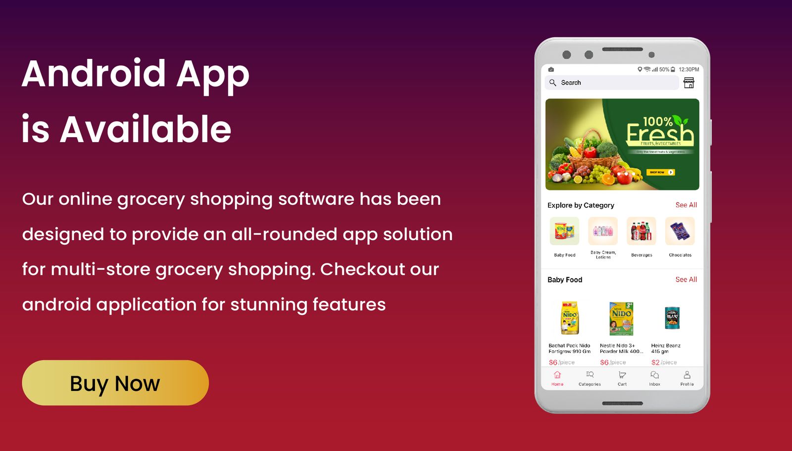 Freshly IOS- Native Multi Vendor Grocery, Food, Pharmacy, Delivery Mobile App with Admin Panel - 1
