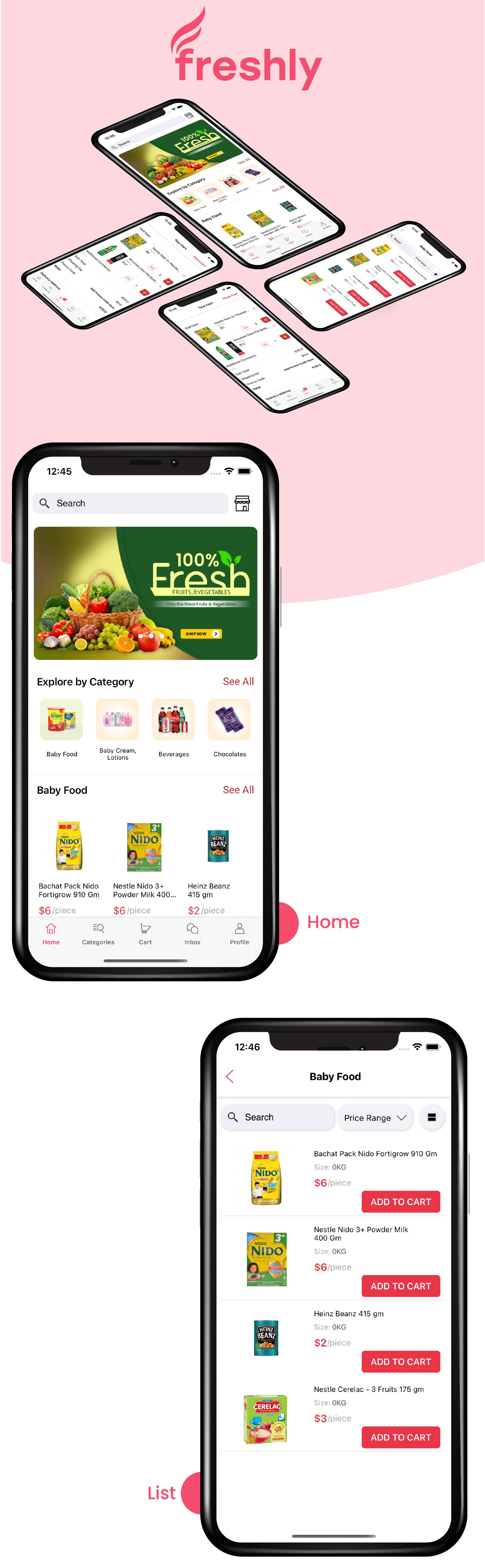 Freshly IOS- Native Multi Vendor Grocery, Food, Pharmacy, Delivery Mobile App with Admin Panel - 3