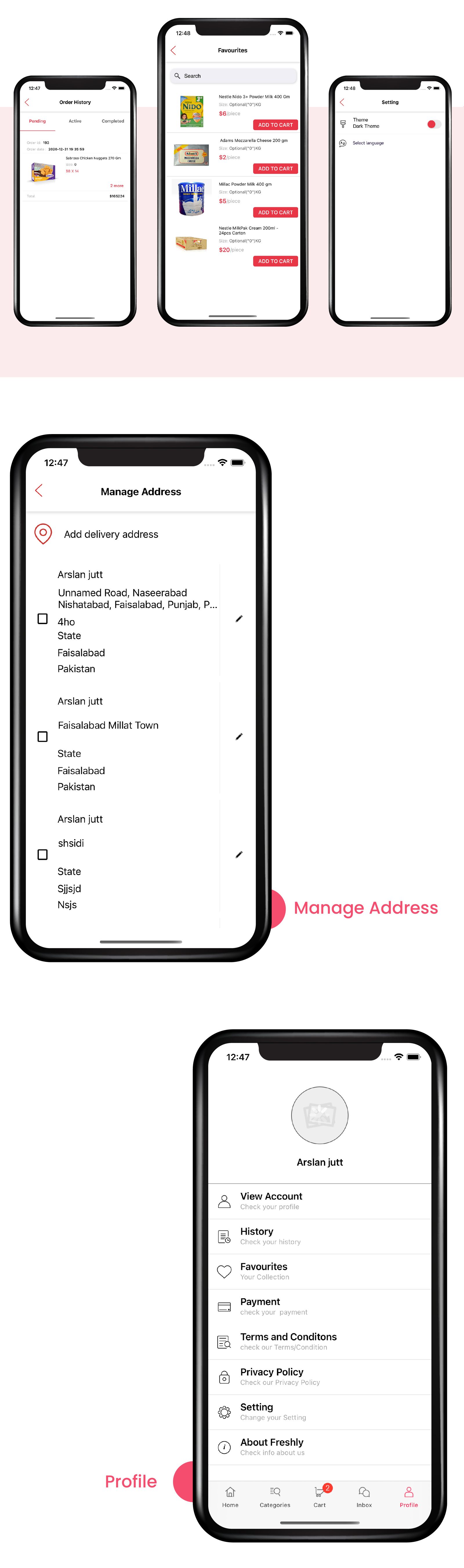 Freshly IOS- Native Multi Vendor Grocery, Food, Pharmacy, Delivery Mobile App with Admin Panel - 6
