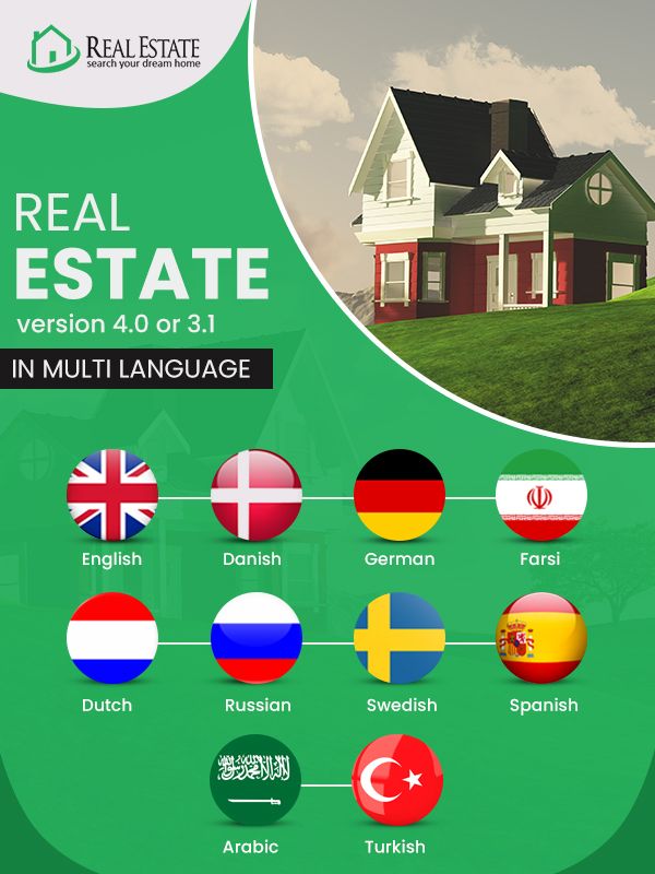 real estate custom script comaptible with 10 international languages 