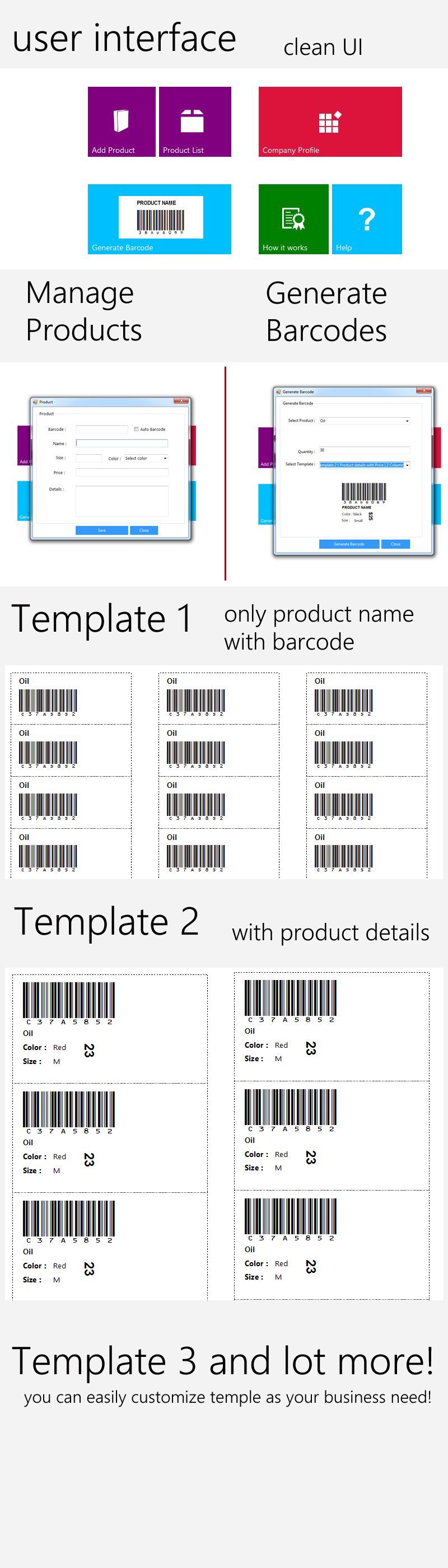 screenshoot of product barcode generator