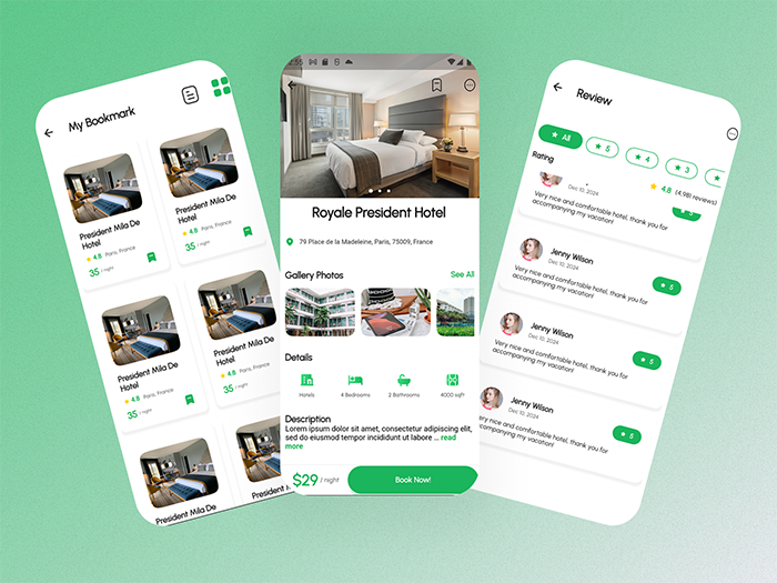 HotelBook - Booking Flutter App UI Template - 5