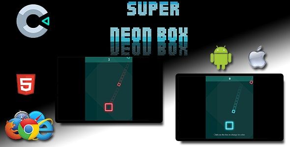 Neon Square - HTML5 Mobile Game - 1