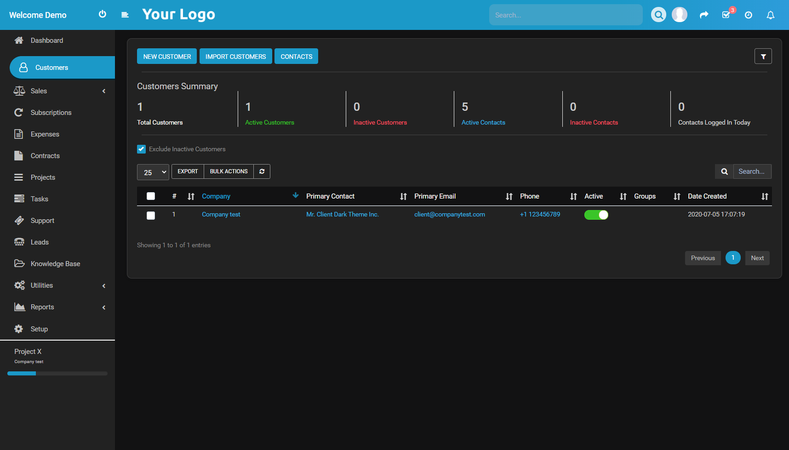 Ultimate Dark Theme for Perfex CRM