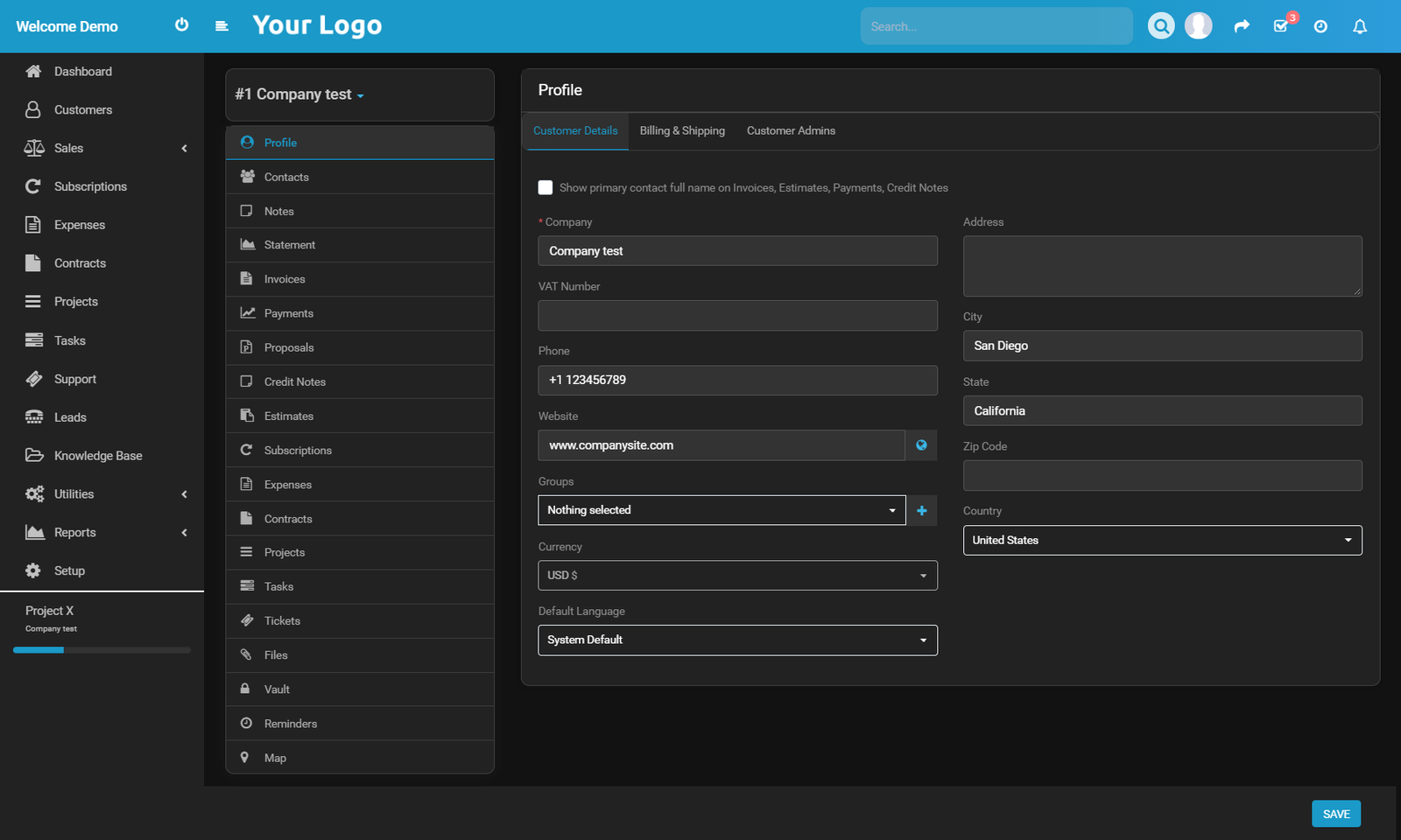 Ultimate Dark Theme for Perfex CRM