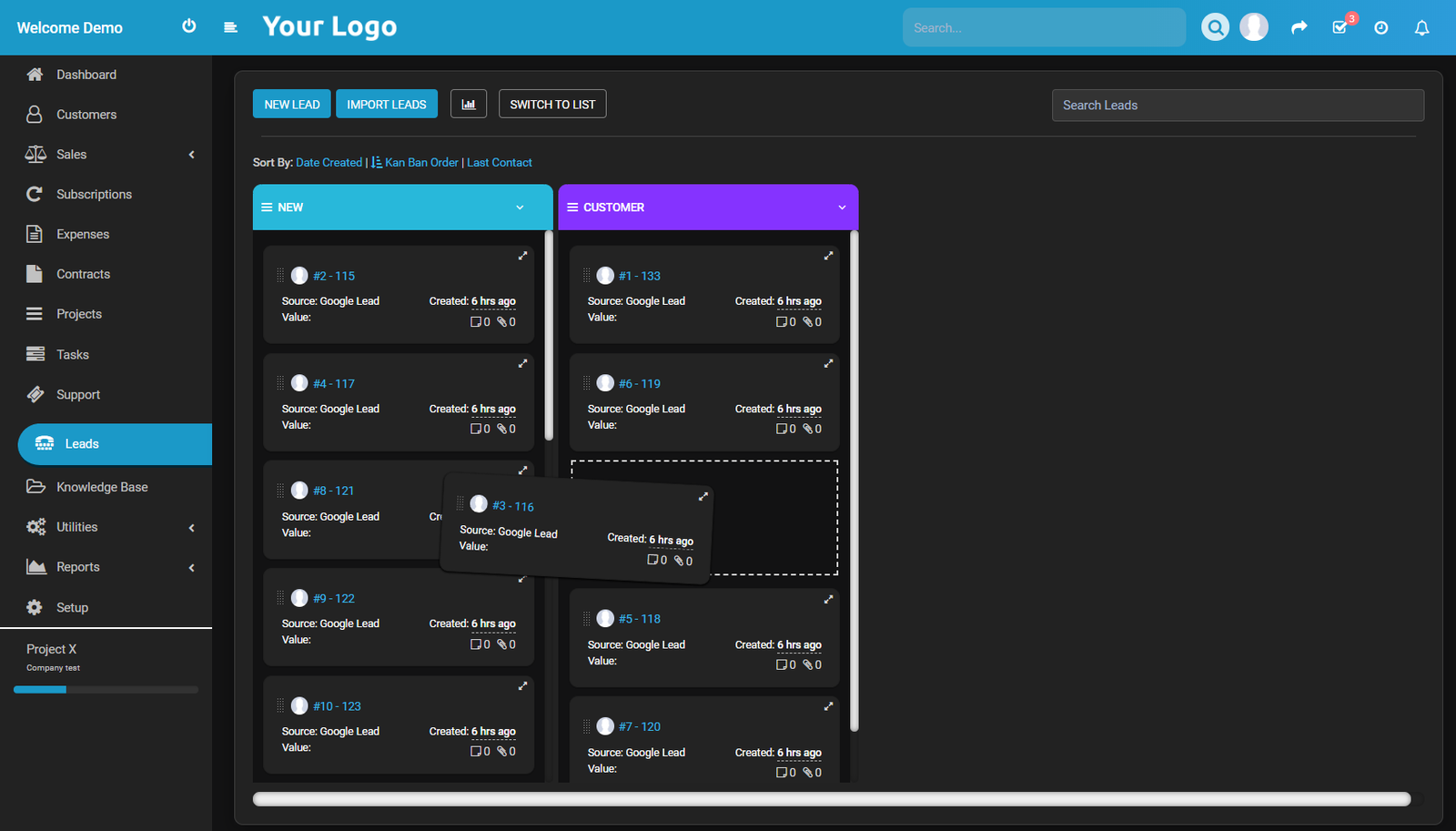 Ultimate Dark Theme for Perfex CRM