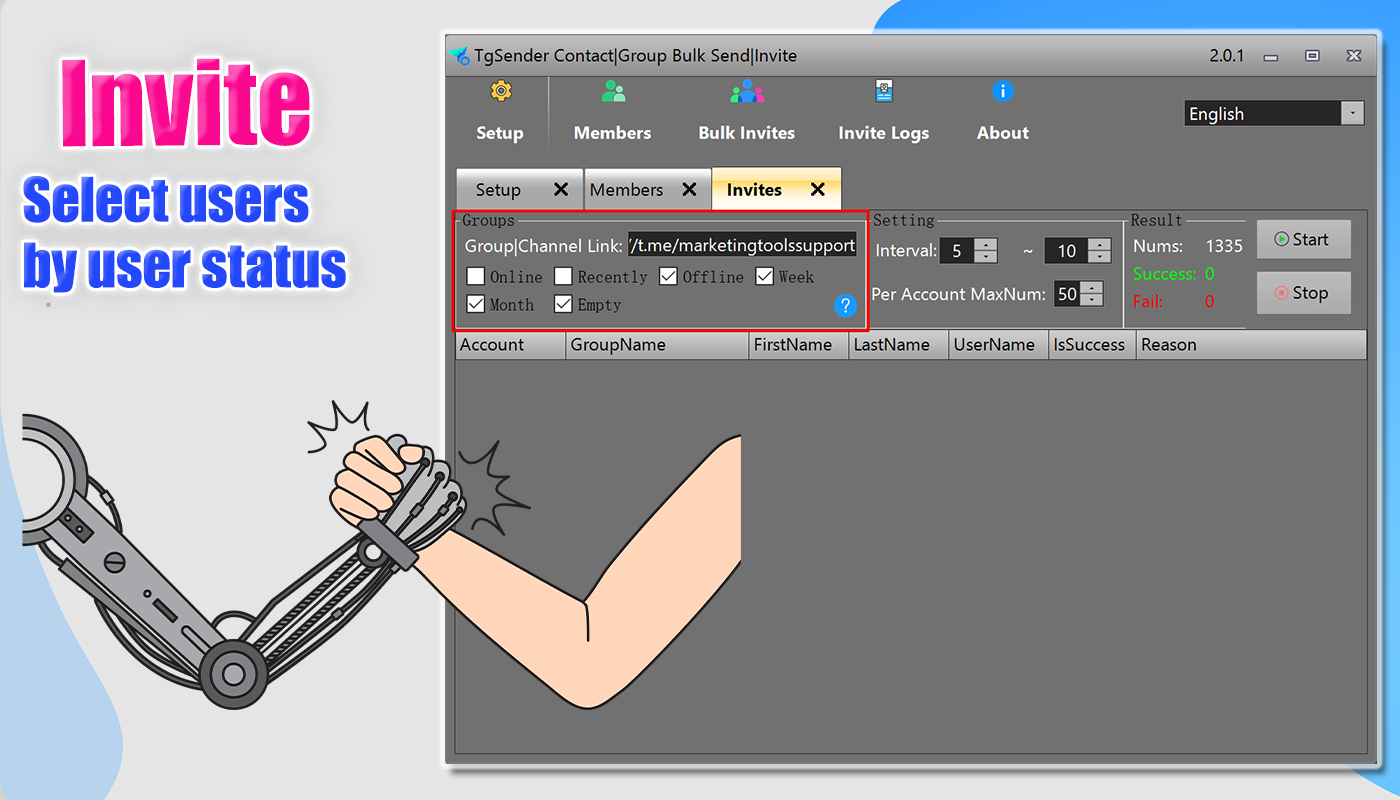 Telegram Telegram Bot-Multi-threaded multi-account bulk invitation
