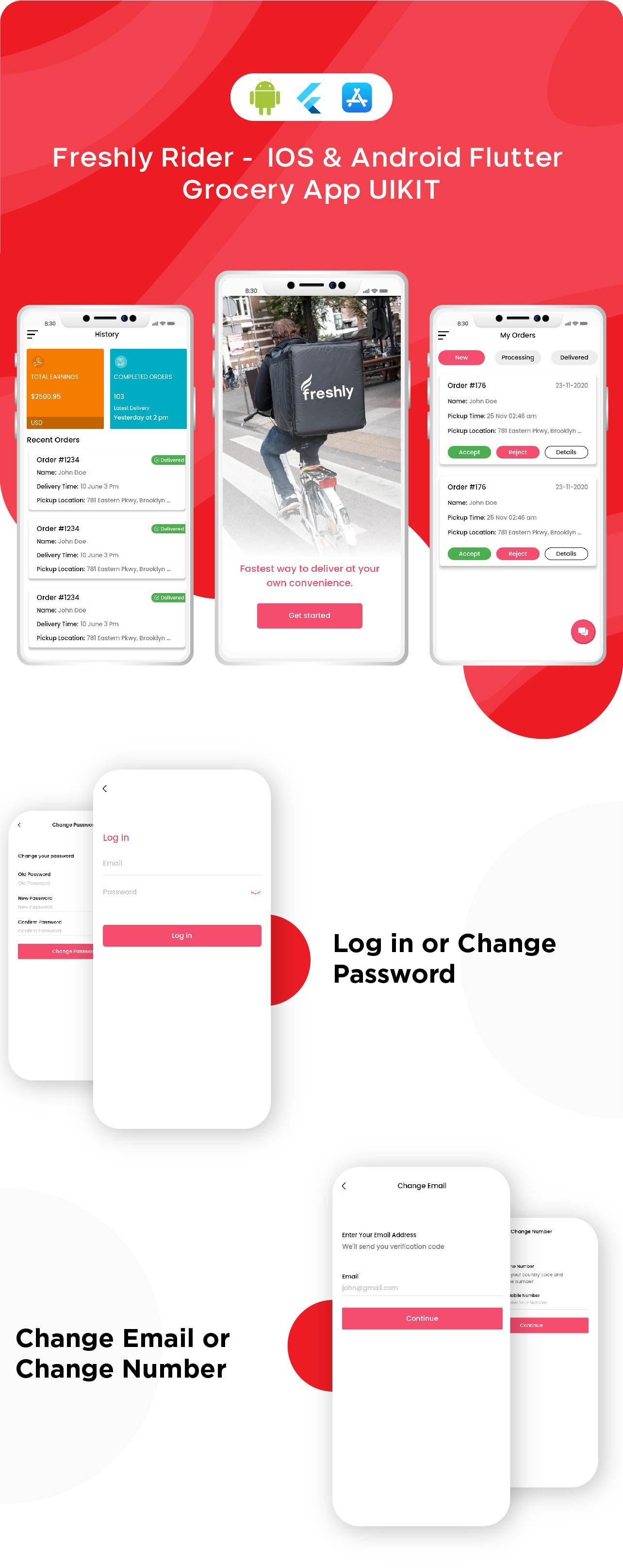 Freshly - Grocery Flutter App UIKIT Customer, Rider And Store All In One - 6