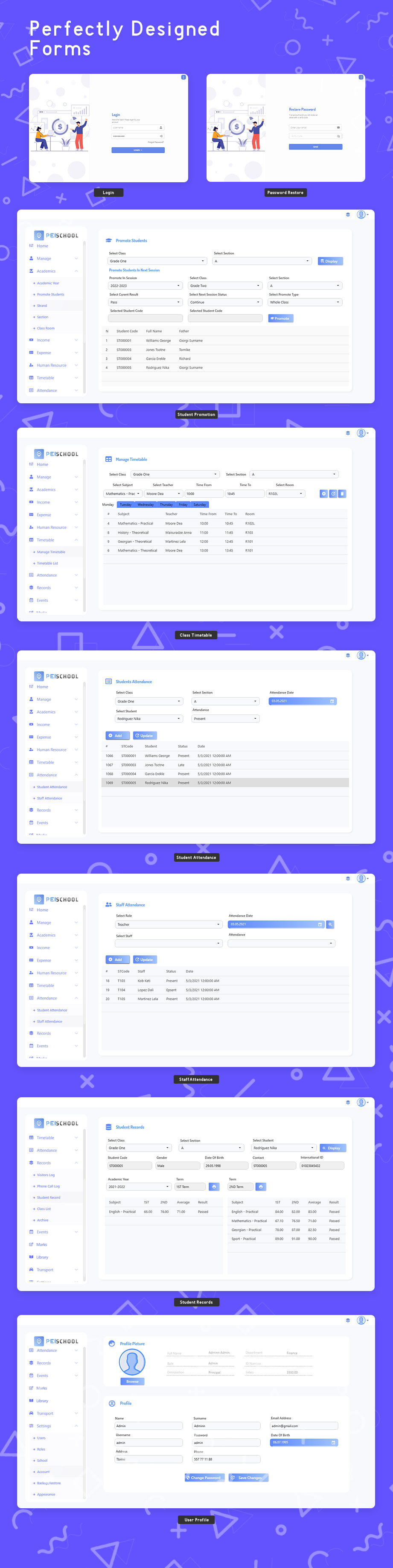 PEI SCHOOL - School Management System - 2