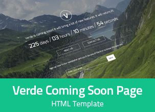 Verde - Minimal Coming Soon Template