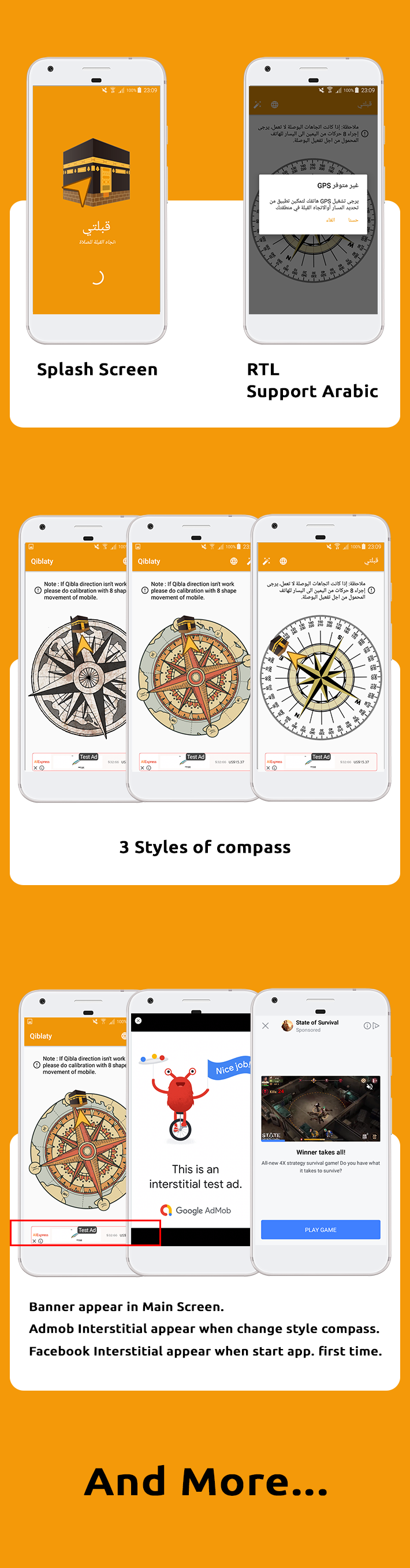 Qiblaty - Qibla compass for find direction to makkah for salat Android App - 6