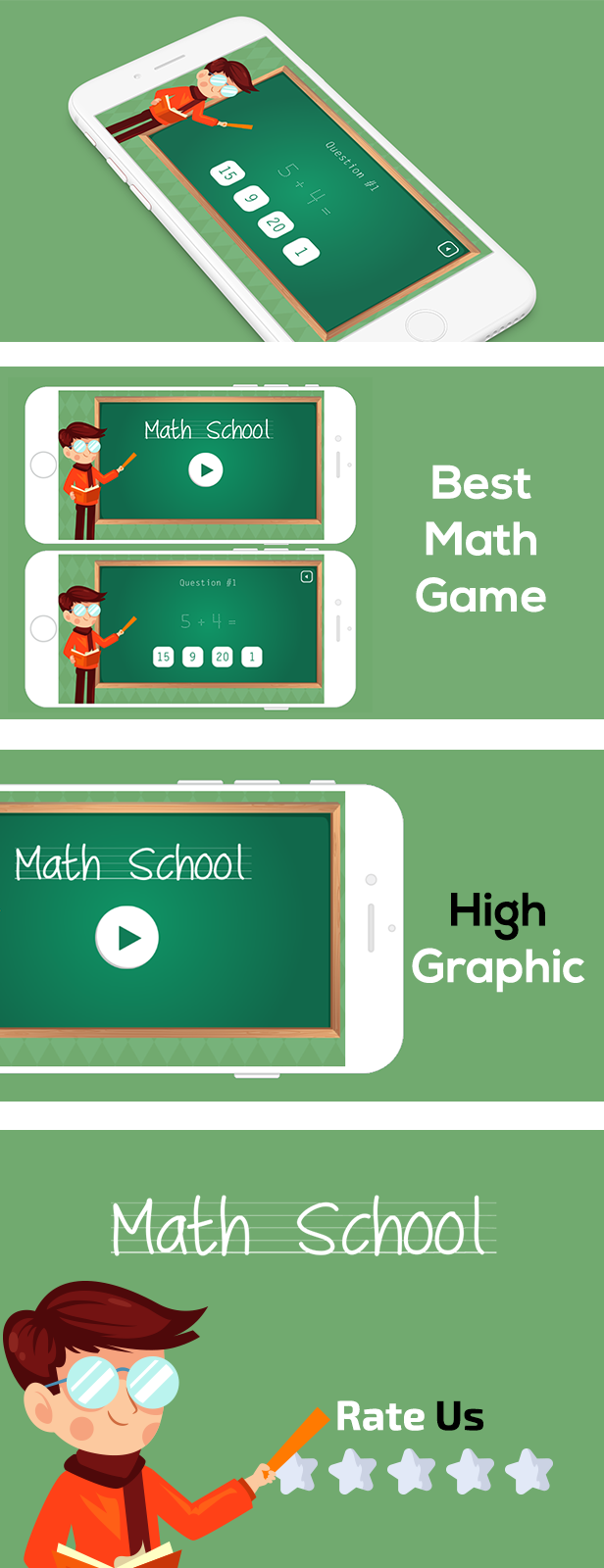 MATH SCHOOL WITH ADMOB - ANDROID STUDIO & ECLIPSE FILE - 2