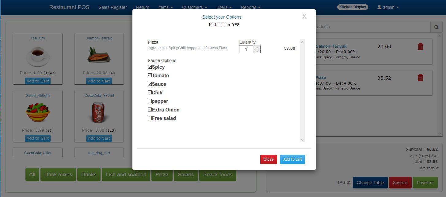 Restaurant Point of Sale - Rest POS WEB - 2