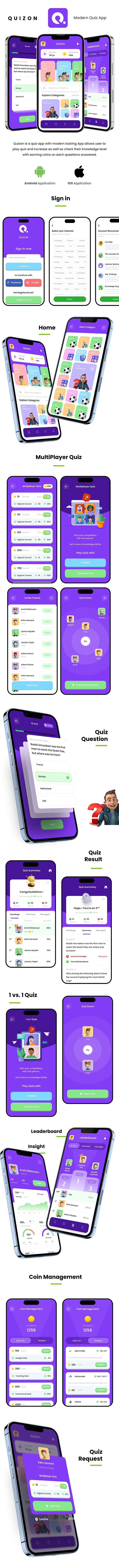 2 App Template | Modern Quiz Solo + Multiplayer + 1vs1 App | QuizOn - 3