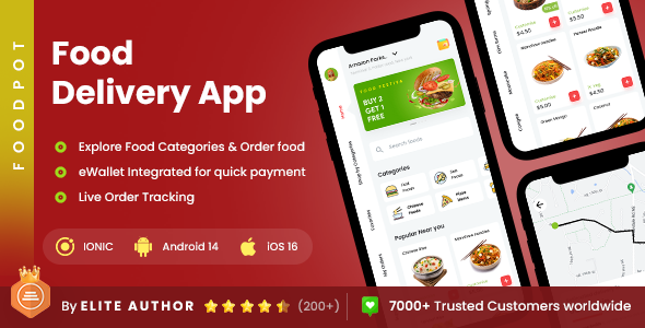 2 App Template | Online Food Ordering App | Best Food App | Foodpot    