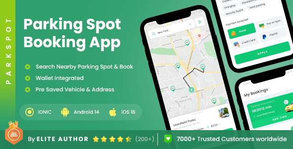 2 App Template| Parking Spot Booking App | Car Parking App | Smart Parking App| Parkspot    