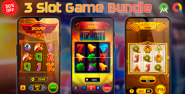 3 Slot Game Bundle (Source Code) Pack, Combo    