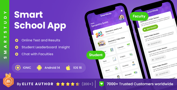 4 App Template| Online Class App Coaching App Online Exam eLearning App Online Study App| SmartStudy    