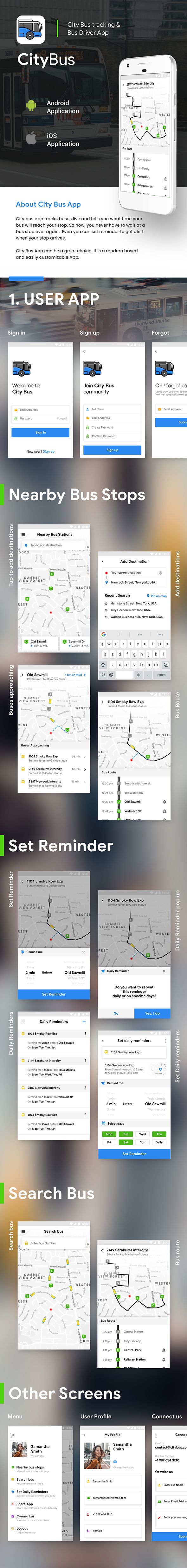 4 App Templates| City Bus Tracking App| City Bus Driver App | Rider App| Citybus - 3