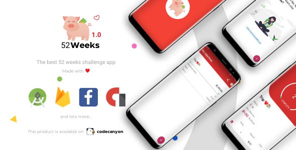 52 Weeks - The challenge of saving money Android  Mobile Full Applications