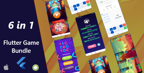 6 in 1 Combo Flutter Games Bundle    